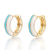 Brass Huggie Hoop Earrings EJEW-S209-07C-2