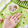 70Pcs 7 Colors Resin Buttons BUTT-TA0001-42-6