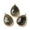 Faceted Natural Labradorite Pendants G-M356-B02-LG-2