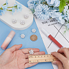 6PCS Brass Micro Pave Clear Cubic Zirconia Buttons KK-FG0001-26A-3