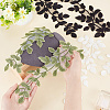 3 Pairs 3 Colors Leaf Polyester Computerized Embroidery Sew on Ornament Accessories DIY-FG0004-38-3