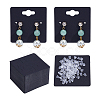 200Pcs Square Paper Earring Display Cards CDIS-ME0001-01B-1