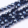 Electroplate Glass Beads Strand EGLA-J042-6mm-F01-2