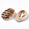 Printed Natural Cowrie Shell Beads SHEL-S266-18-2