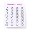 Tarnish Resistant 304 Stainless Steel Greek Alphabet Stud Earrings STAS-D007-07P-05-3