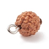 Undyed Natural Rudraksha Charms PALLOY-JF01583-5