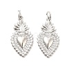 Rack Plating Brass Micro Pave Cubic Zirconia Pendants KK-K270-22P-4