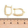 Rack Plating Brass Cubic Zirconia Hoop Earring Findings KK-S374-04G-04-3