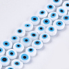 Handmade Evil Eye Lampwork Beads Strands LAMP-S191-02B-08-2