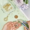 60Pcs 2 Styles Ring & Rectangle Shape Brass Stud Earring Findings DIY-CN0002-59-3
