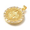 Rack Plating Brass with Cubic Zirconia Pendants KK-Z086-33G-13-2