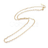 Gold Plated Tin Alloy Twisted Singapore Chain Fine Necklaces NJEW-BB10191-18-1
