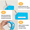 5Pcs 5 Colors Rectangle with Airplane Pattern Silicone Luggage Tag DIY-SP0002-77B-6