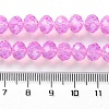 Baking Paint Transparent Glass Beads Strands DGLA-A034-J8MM-D05-4
