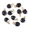 Natural Larvikite Charms G-N326-58A-1