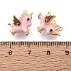 Brass Micro Pave Clear Cubic Zirconia Pendants KK-Q074-20G-3