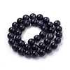 Synthetic Blue Goldstone Beads Strands X-G-S259-41-8mm-2