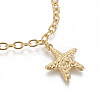 304 Stainless Steel Charm Bracelets BJEW-F383-02G-3