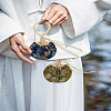3Pcs 3 Colors Valentine's Day Flower Embroidery Silk & Satin Drawstring Sachet Bags with Tassel AJEW-LP0012-28C-3