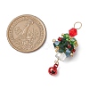 3Pcs 3 Colors Christmas Theme Glass Pendants PALLOY-JF02892-2