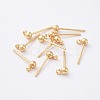 Brass Stud Earring Findings X-KK-N200-096A-1
