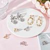 6 Pairs 2 Colors Brass Screw On Clip-on Earring Findings KK-BBC0010-24-4