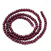 Mozambique Import Natural Grade A Garnet Round Beads Strands G-E300-A-3mm-3