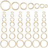 300Pcs 7 Styles Rack Plating Brass Open Jump Rings KK-BBC0027-30G-1