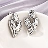 304 Stainless Steel Dangle Stud Earrings EJEW-D319-13P-3