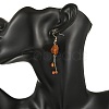Natural Amber Nuggets Dangle Earrings EJEW-JE07523-2