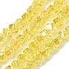 Electroplate Transparent Glass Beads Strands GL-CBA7A17-01A-13-1