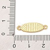 Beach Theme Rack Plating Brass Oval Connector Charms KK-P261-08F-G02-3