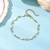 Brass Natural Howlite Link Bracelets for Women BJEW-JB11683-01-1