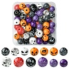 Printed Wood European Beads WOOD-FS0001-30-1