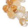 Natural Yellow Hematoid Quartz/Golden Healer Quartz Beads Strands G-H297-B17-02-4