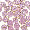 2 Sets 2 Styles Golden Plated Alloy Enamel Charms ENAM-YW0001-28B-2