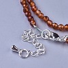 Natural Garnet Beaded Necklaces NJEW-K114-A-A03-3