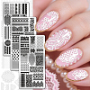 Stainless Steel DIY Nail Art Templates MRMJ-WH0092-234-3