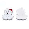 Bear Alloy Enamel Pendants X-ENAM-R041-33-3