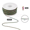 5M Rainbow Color 304 Stainless Steel Ball Chains STAS-SZ0002-22A-7