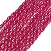 Lab Grown Red Corundum Beads Strands GG-CBAC488-02A-2