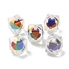 UV Plating Rainbow Iridescent Acrylic Beads OACR-H112-20A-1