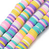 Handmade Polymer Clay Beads Strands CLAY-R089-6mm-107-1