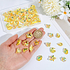 60Pcs 15 Colors UV Plating Glass Pendants GLAA-PH0003-89-5