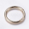 Zinc Alloy Spring Gate Rings PALLOY-WH0007-01LG-1