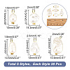 100Pcs 5 Style ABS Plastic Imitation Pearl Beads Pendant KY-AR0001-12-2