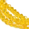 Transparent Electroplate Glass Beads Strands GLAA-F029-4mm-A22-3