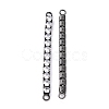 Brass Clear Round Cubic Zirconia Links Connectors ZIRC-G170-23B-3