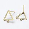 Brass Stud Earring Findings X-KK-F728-29G-NF-2