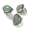 Natural Green Aventurine Adjustable Rings RJEW-I108-01AS-02-4